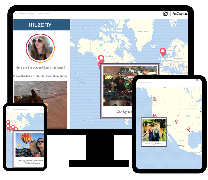 thumbnail of webapp using instagram api